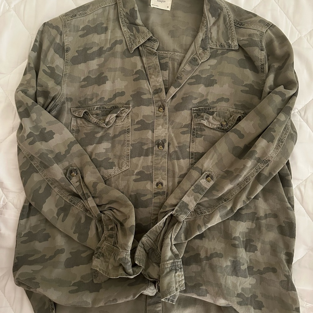 Harper Camouflage Button Down Shirt